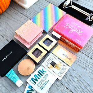 MAKEUP BUNDLE 13 ITEMS NEW - LIKE NEW MORPHE TARTE MILK BECCA COLOURPOP CLINIQUE